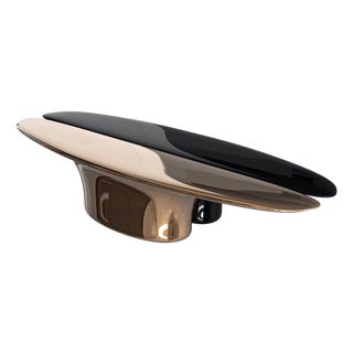 "Devonshire" Coffee Table With Bronze and Stainless Steel For Sale