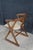 1970s Drexel Heritage Mid Century Modern Distressed Walnut Campaign Style Arm Chair For Sale - Image 9 of 13