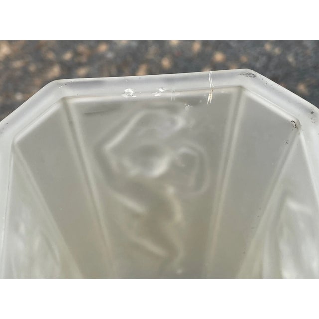 Antique Art Deco Tiffin Frost Glass Torchiere Lamp 1920 Nude Nouveau For Sale - Image 14 of 15