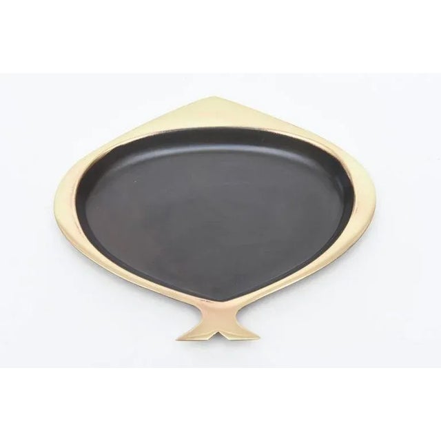 Black Vintage Hagenauer Biomorphic Polished Brass and Black Metal Bowls or Sculptures, Set of 4 For Sale - Image 8 of 9
