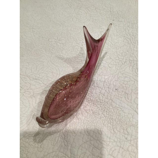 1950s Flavio Poli Designed Fish Made by Archimedean Seguso . Murano Art Glass Ruby/Gold Color With Gold Leaf Inclusions Plus Bullicante Bibles. For Sale - Image 5 of 8