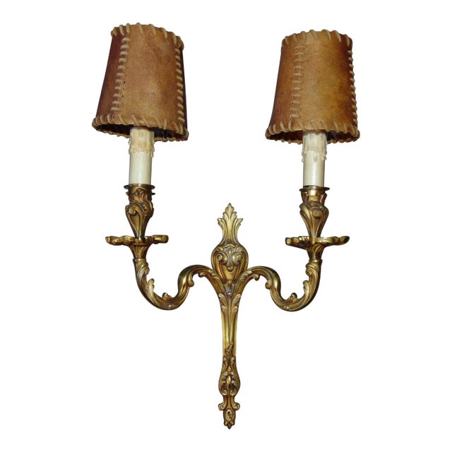 Mid-Century Art Deco Brass Sconce For Sale