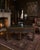 Theodore Alexander Armoury Collection Etched Brass Coffee Table featuring drawers on one side, pull-out trays on the...
