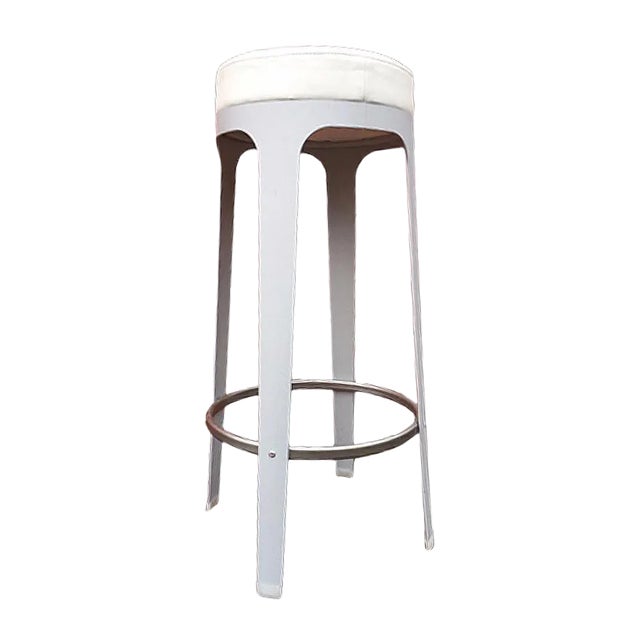 Metal & Leather Stool by Leonardo Rossano for Lapalma, 2000s For Sale