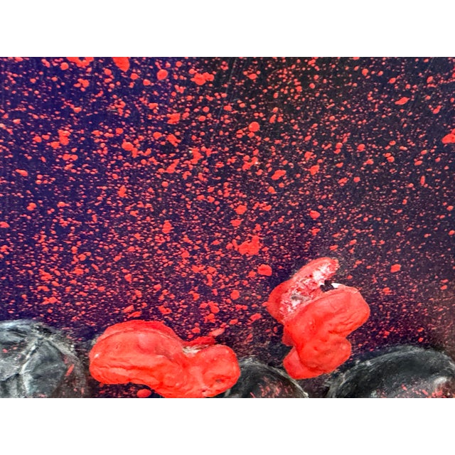 1972 “Martha’s Raisins” Abstract Expressionist Mixed Media Artwork on Canvas For Sale - Image 11 of 12
