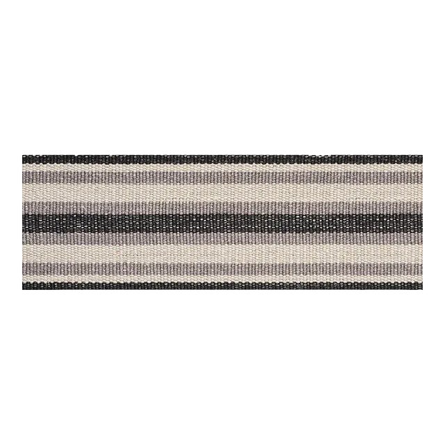 Sample - Schumacher Levant Tape in Charcoal For Sale