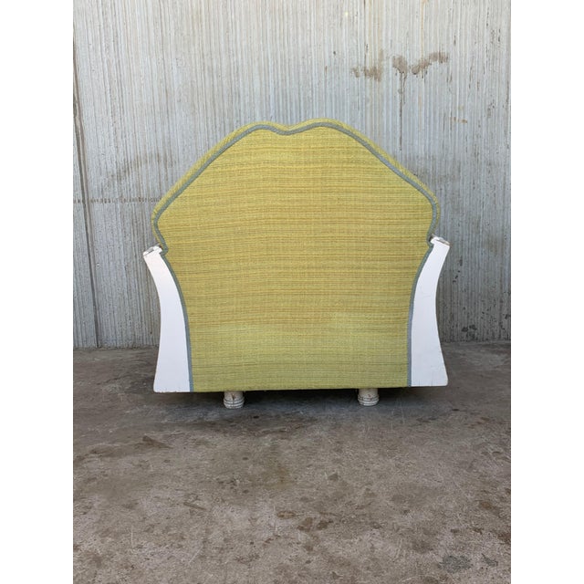 Wood Pair of Hollywood Regency Faux Bamboo Lounge Chairs with Cane Back For Sale - Image 7 of 18