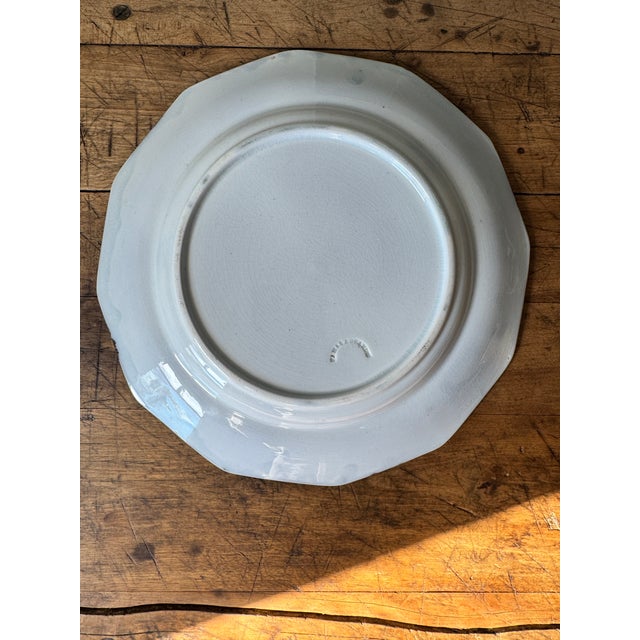 1850s James Edwards Mulberry Transferware Dinner Plate For Sale In Portland, ME - Image 6 of 7
