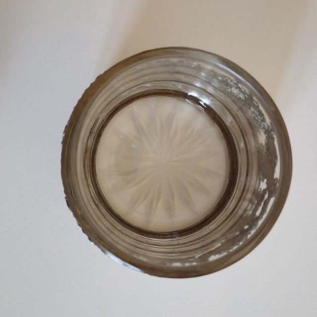 19th Century German Hanau .800 Silver & Heavy Glass Putti Dresser Jar For Sale - Image 14 of 16