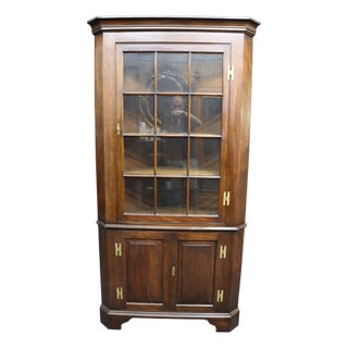 Henkel Harris Mahogany Corner Cabinet For Sale