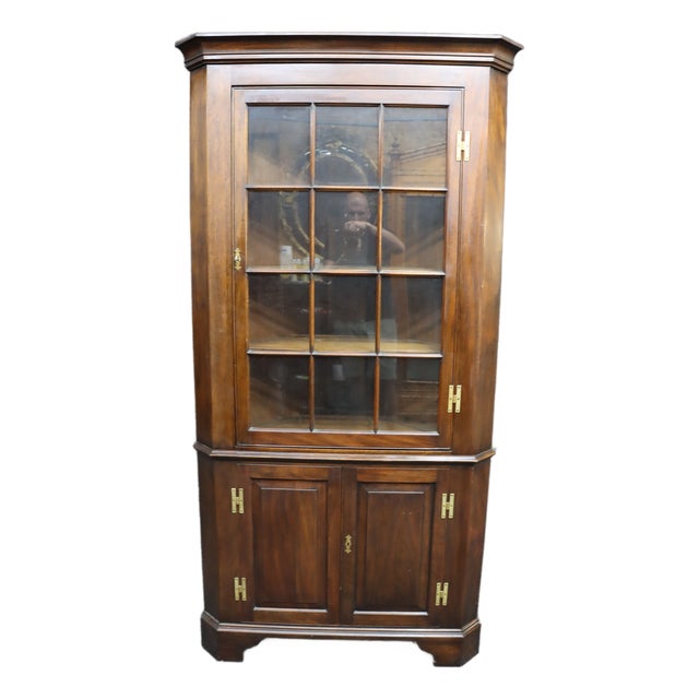 Henkel Harris Mahogany Corner Cabinet For Sale