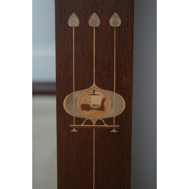 2010s Stickley Harvey Ellis Inlaid Mission Oak Dresser Mirror For Sale - Image 5 of 9