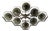 21st Century Hive Bronze Smoky Bubbles Murano Flush Mount by Fabio LTD For Sale