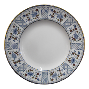 Royal Crown Derby Bone China Flower Mandarin Blue Floral 8 1/2" Salad Plate