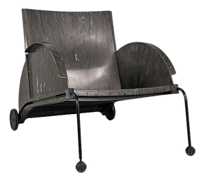 Italian Modern Black 4841 Armchair attributed to Anna Castelli Ferreri for Kartell, 1980s