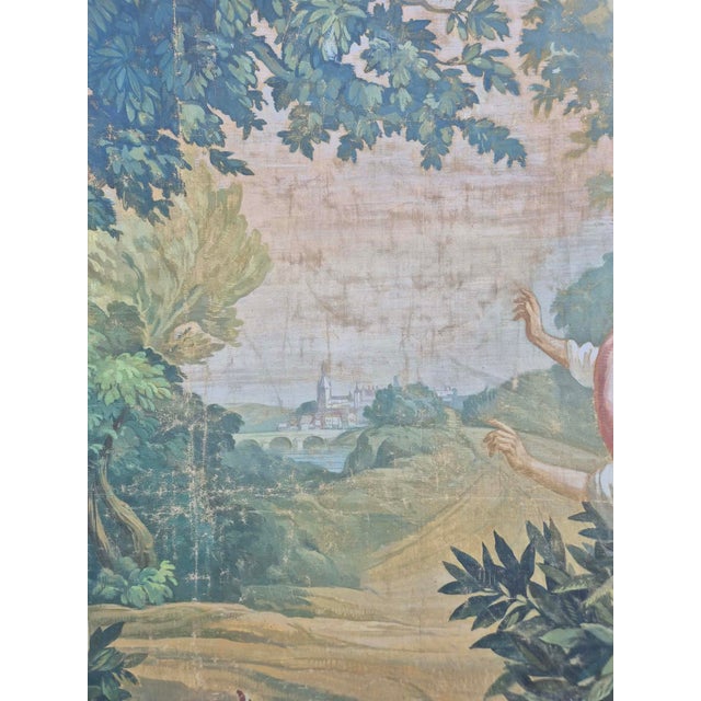 Unknown, Imitating a Tapestry, 1800s, Oil on Canvas For Sale - Image 11 of 12