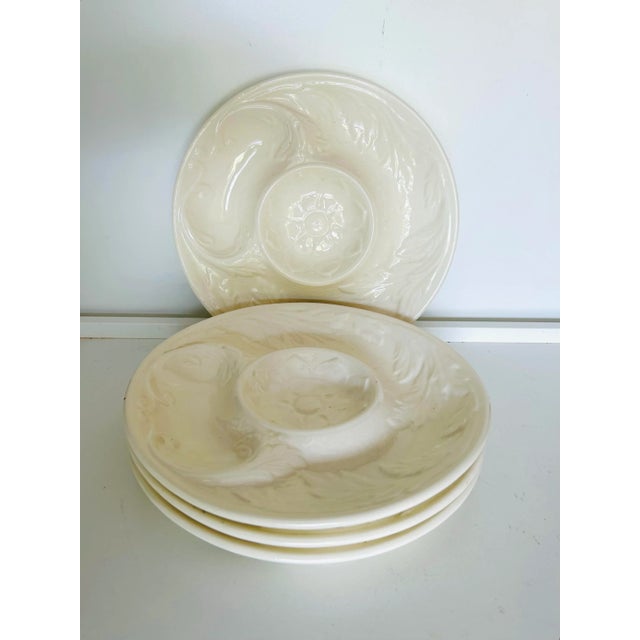 French Provincial Vintage Gien Majolica Artichoke Dip Dishes- Set of 4 For Sale - Image 3 of 3