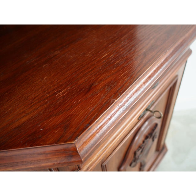 German Oak Corner Cabinet, 1950s For Sale - Image 17 of 18