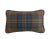 A gorgeous, 100% wool plaid lumbar pillow. Features a plaid pattern in shades of brown, red, and blue. Welt edge finish...