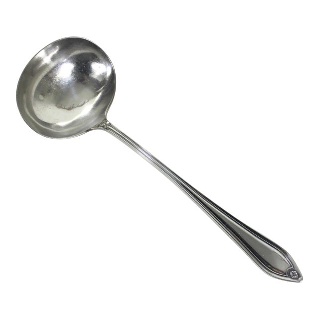 Large Vintage Mappin & Webb English Silverplate Oyster Soup or Punch Ladle For Sale