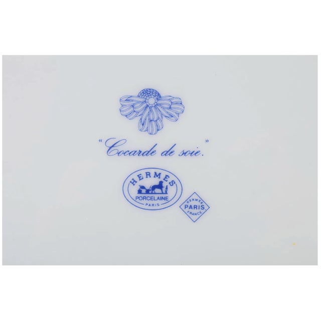 Hermès Cocarde De Soie Porcelain Dinner Plate. 1 of 16 Available.