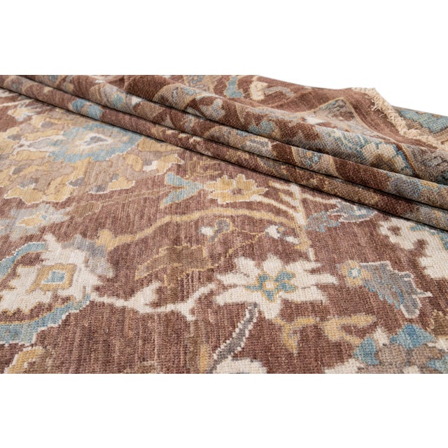 Textile 21st Century Modern Sultanabad Rug 10 X 14 For Sale - Image 7 of 9