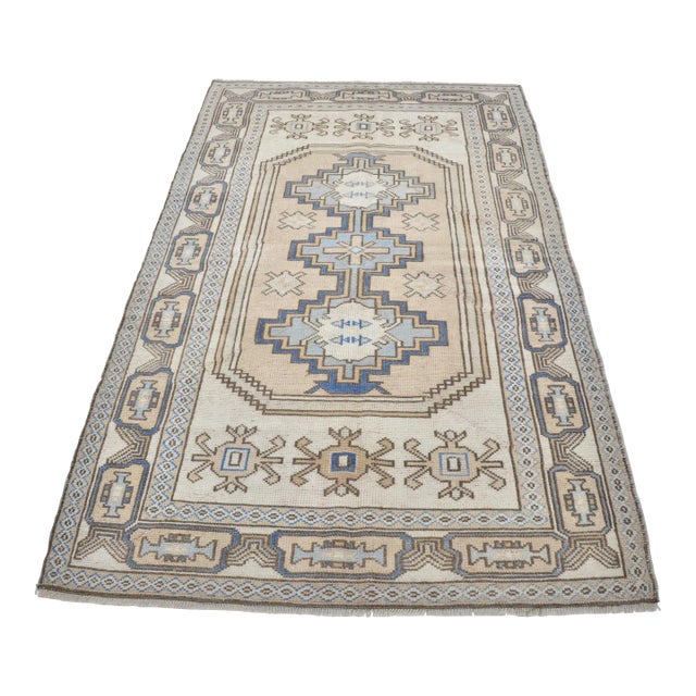 1960s Oriental Design Wool Antique Area Rug For Sale