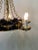 Brass and Ebonized Black Chandelier For Sale - Image 4 of 13