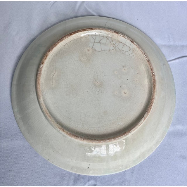 Late 1800s Blue/White Prunus Blossom Chinese Jardiniere With Underplate For Sale - Image 15 of 15