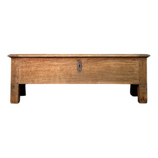 Antique Oak Chest, 1800s For Sale