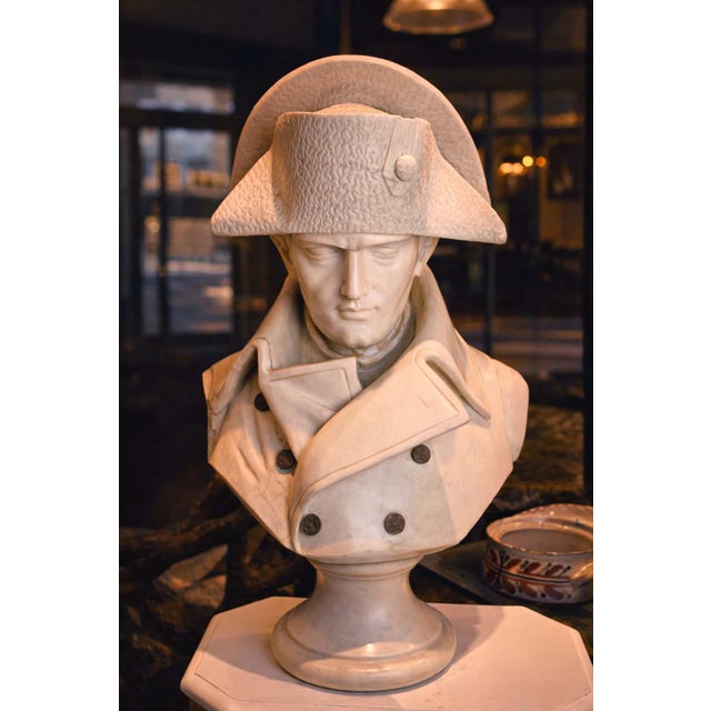 Bust of Napoleon Bonaparte, 1800s, Carrara Marble, in Very Good conditions. Designed before 1890