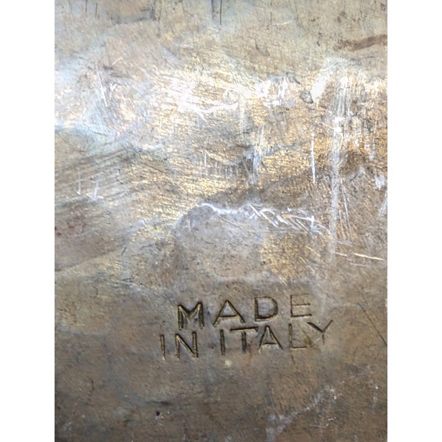 Italian Pair of Antique Italian Hammered Metal Candle Wall Sconces For Sale - Image 3 of 4