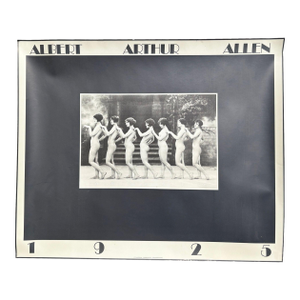 1925 Albert Arthur Allen "Chorus Line a-G" Nude Flapper Girls Poster Print