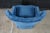 Mid 20th Century Tufted Blue Upholstered Library Club Lounge Chair & Ottoman For Sale - Image 16 of 18