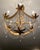 1940s Crystal Fringe Chandelier; Six Light, Hammered Brushed Brass, Glass Crystal Hollywood Regency Lighting For Sale - Image 9 of 12