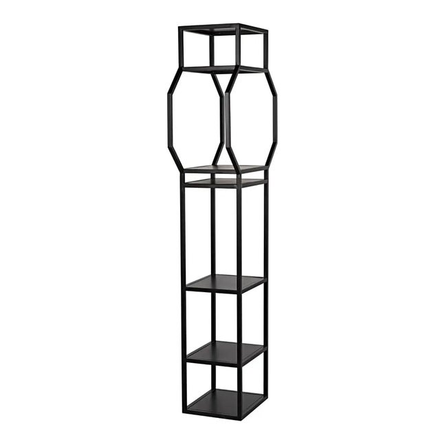 Noir NOIR Downtown B Bookcase, Black Metal For Sale - Image 4 of 6