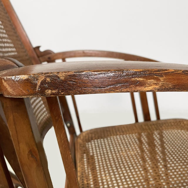 Italian Art Nouveau Rocking Chair by Società Anonima Antonio Volpe, 1920s For Sale - Image 11 of 18