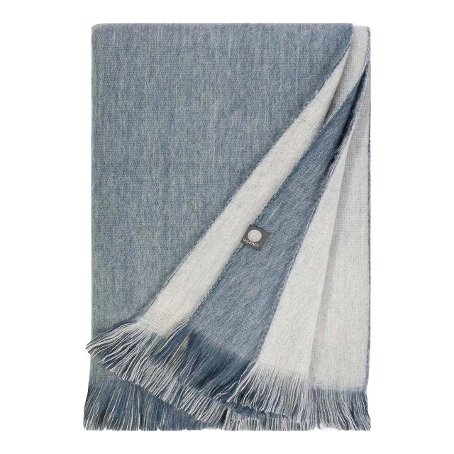 Alpaca Double Sided Throw - Coastal Fog For Sale