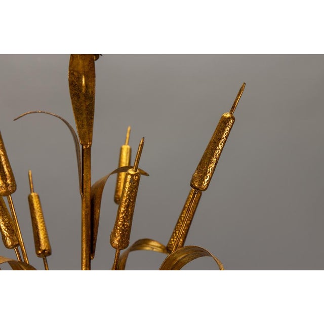 Mid-Century Hollywood Regency Chandelier with Cattail Motifs, 1950s For Sale - Image 13 of 18