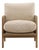 Coastal Contemporary Sand Chenille & Cane Arm Chair For Sale