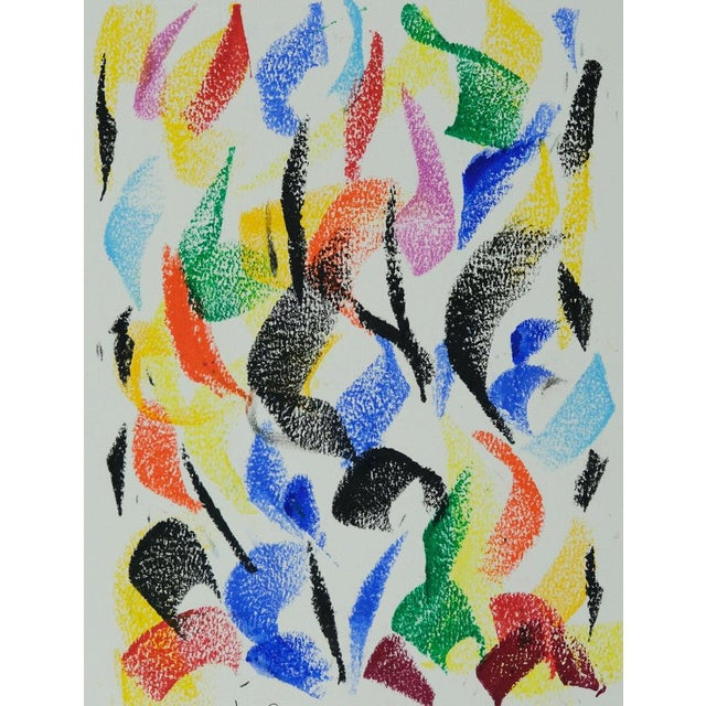 Françoise GALLE (1940) Abstract Fish Colored pastel Signed in felt-tip pen by the artist On heavy paper, 24 x 32 cm...