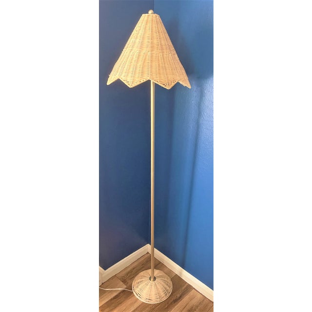Lillian August Rattan Parasol Floor Lamp Chairish