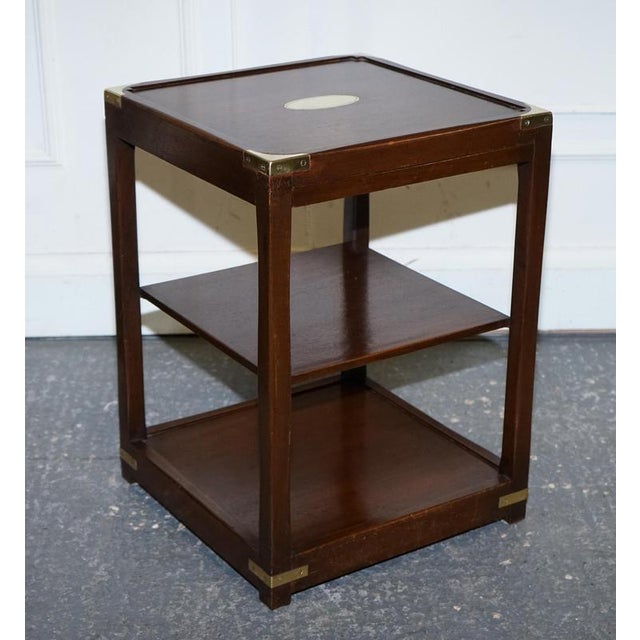 Vintage Military Campaign Brass Side Tables from Kennedy London, Set of 2 For Sale - Image 13 of 14
