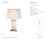 Michael S Smith by Visual Comfort Signature Crescent Table Lamp in Quartz and Antique Gold Leaf with Linen Shade Designer:...
