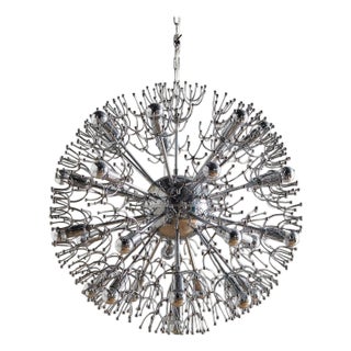1960s Mid-Century Modern ‘Dandelion’ Chrome Sputnik Chandelier by Gaetano Sciolari For Sale