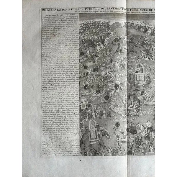 Early 18th Century Chatelain, Mughal Princes Revolt Battle, 1718, Engraving For Sale - Image 5 of 12