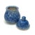 Vintage Mid-Century Modern Blue & White Splatterware Creamer and Sugar Bowl Set For Sale - Image 4 of 10