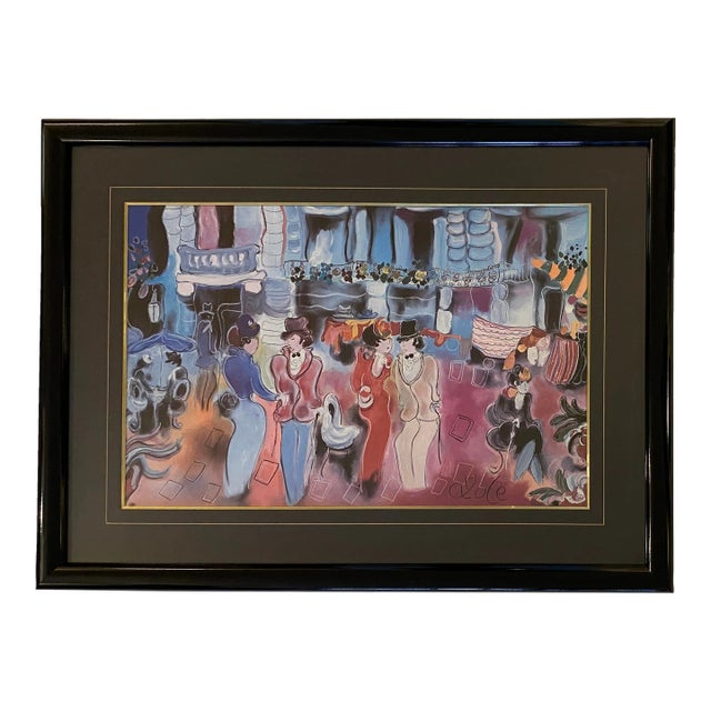 Art Deco Style Art Print by Zule Moskowitz in the Manner of Toulouse-Lautrec For Sale