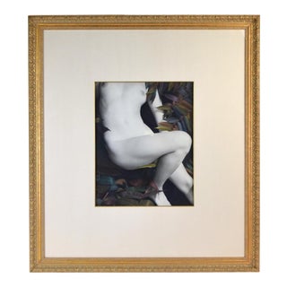 1988 Artist’s Proof Silver Gelatin Photograph Print Nude W Colorized Leaves Signed For Sale