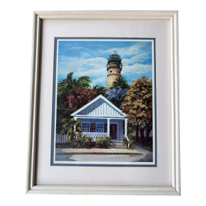 “Key West Lighthouse” Limited Edition Print by Fran Kebschull, C. 1970s